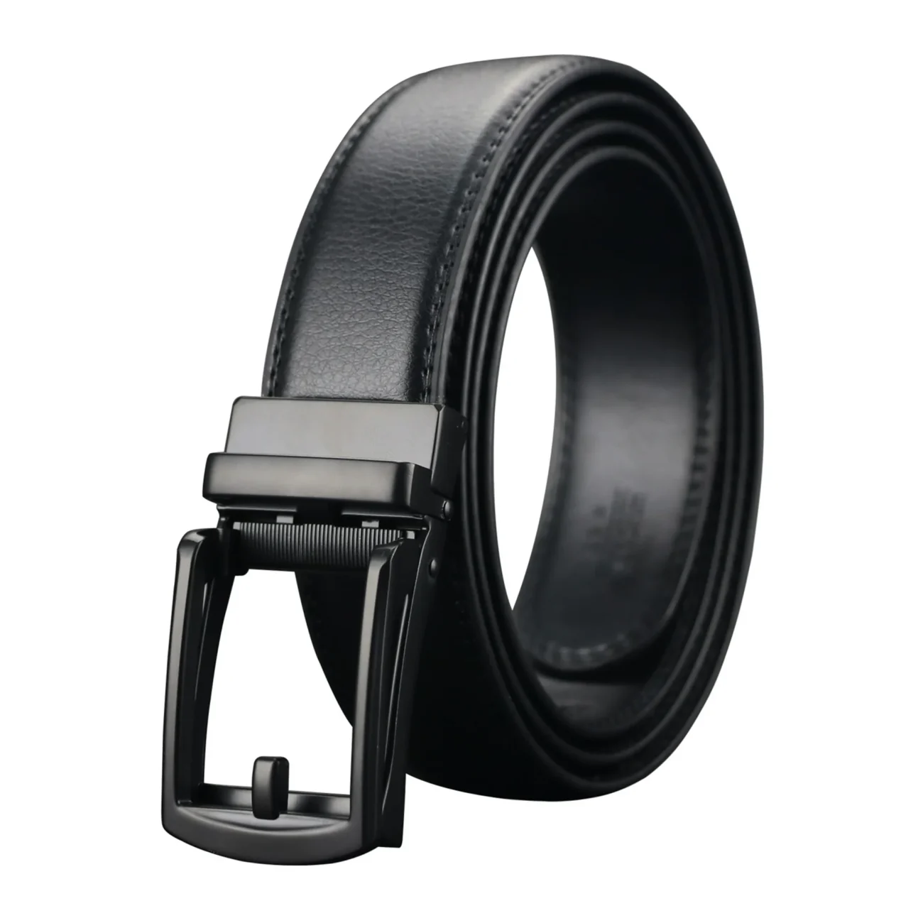 Adjustable Belts for Men with Silding Buckle Size-Customize - Black