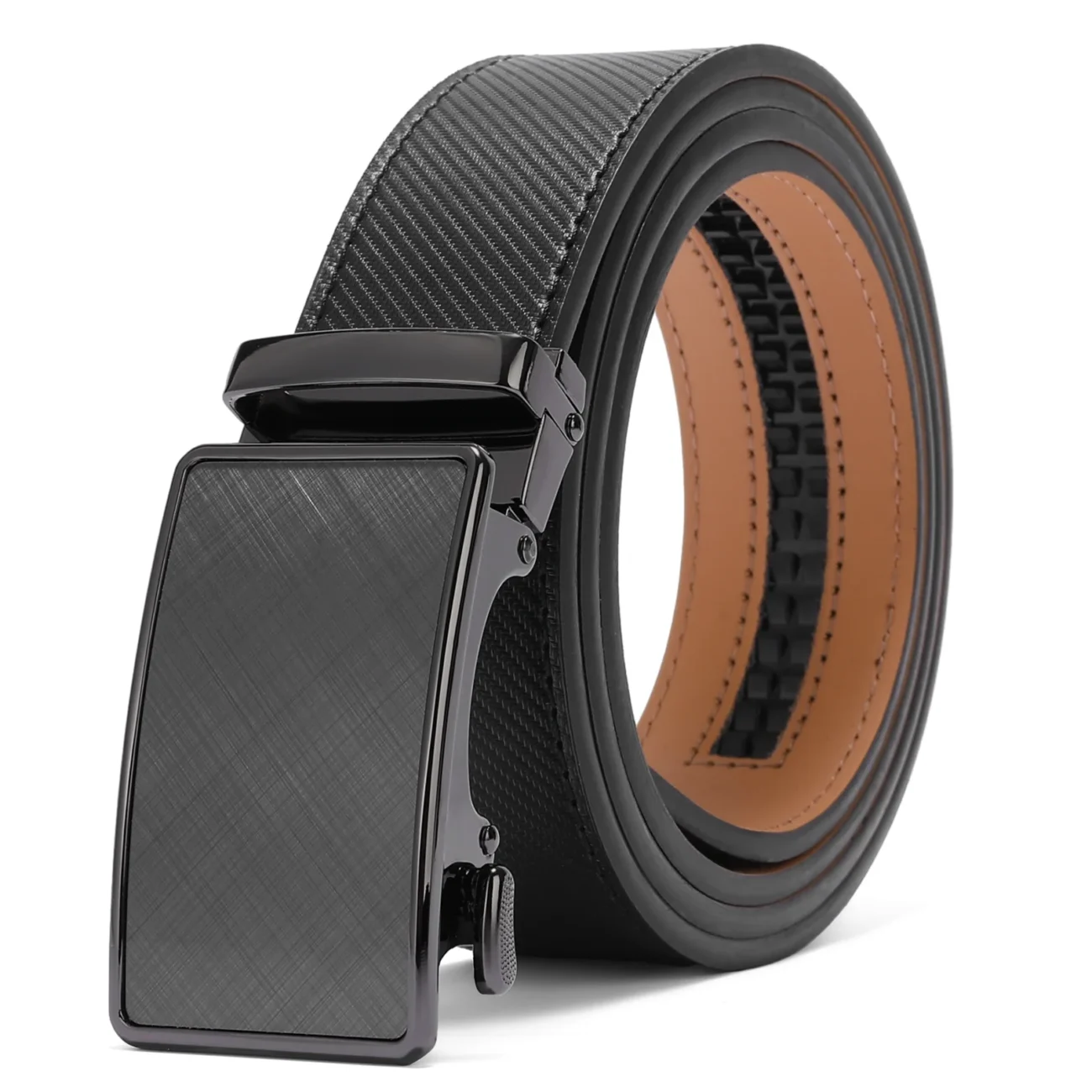 Leather Belts Dress Casual Belt for Men 1 3/8" Automatic Adjustable